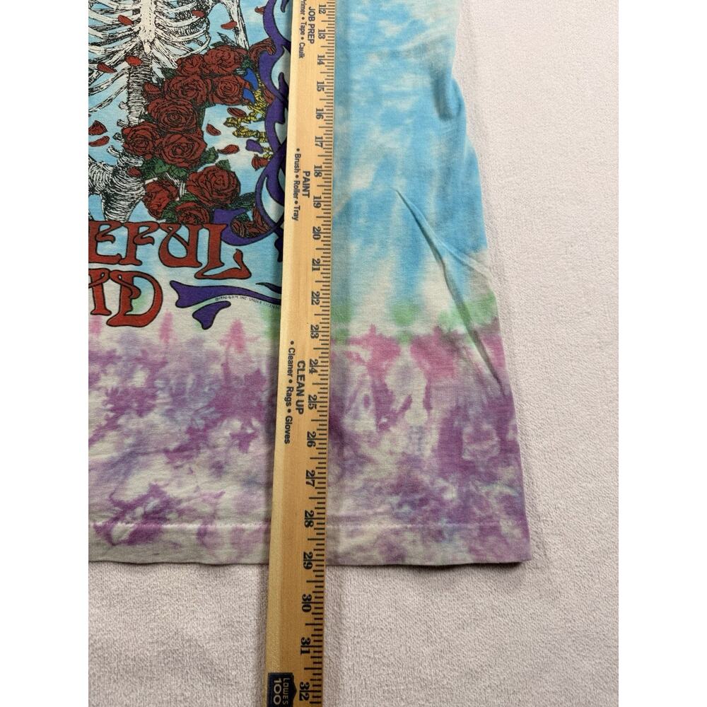 Vintage Grateful Dead 1990 Skeleton Rose Tie Dye Single Stitch Mens T Shirt XL - Picture 9 of 16